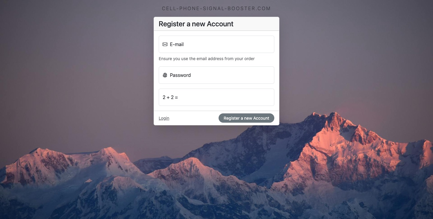 Register a New Account