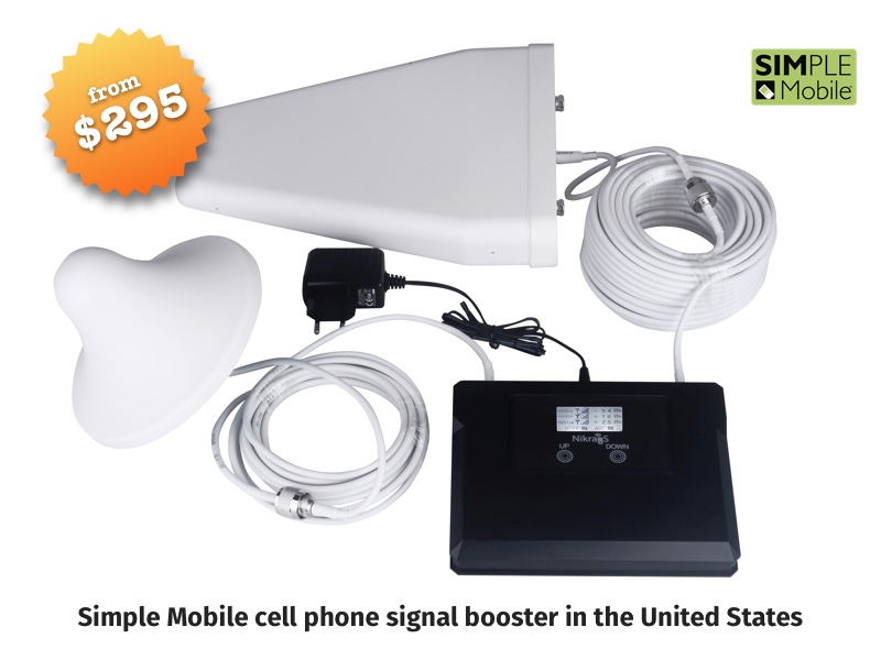 Simple Mobile cell phone signal booster for the United States